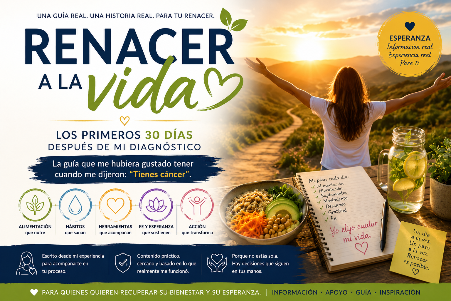 RENACER A LA VIDA Los primeros 30 días después de mi diagnóstico La guía que me hubiera gustado tener cuando me dijeron: "Tienes cáncer"